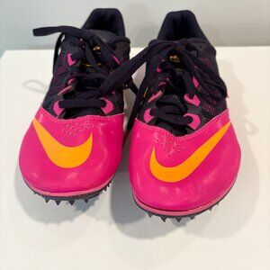 Nike Track Spikes‎ Racing Shoes Size 9 Pink & Orange – Needs Spikes
